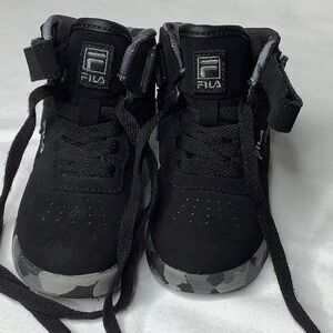 Fila Black Camo High Top Sneakers Baby Size 6
